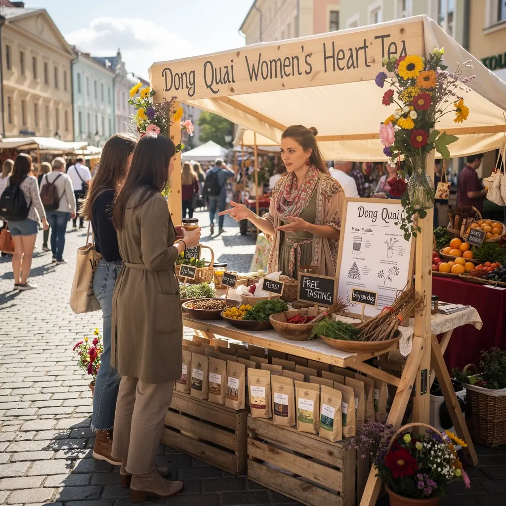 Moteriškos širdies arbatos pakuotė su žolelėmis ir natūraliomis sudedamosiomis dalimis
