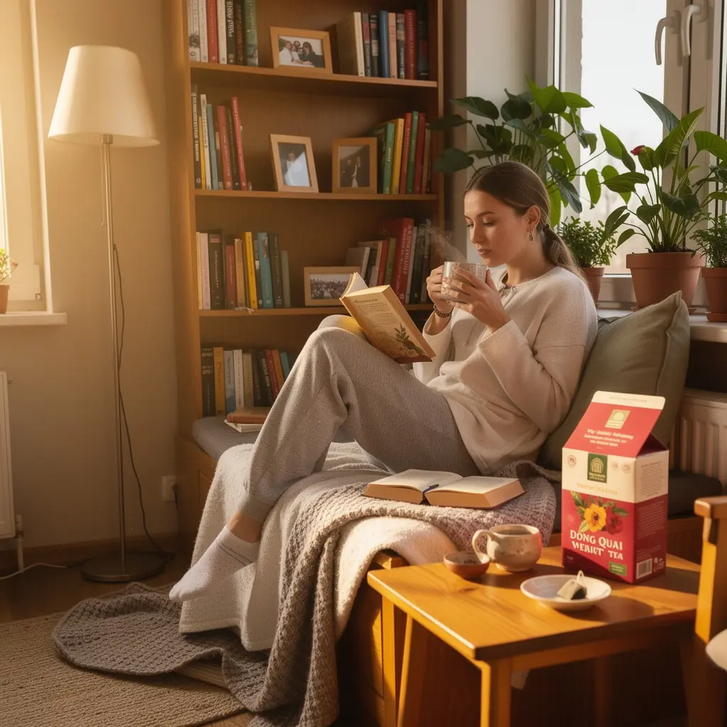 Dong Quai arbata moterims, skirta hormonų pusiausvyrai ir širdies sveikatai.