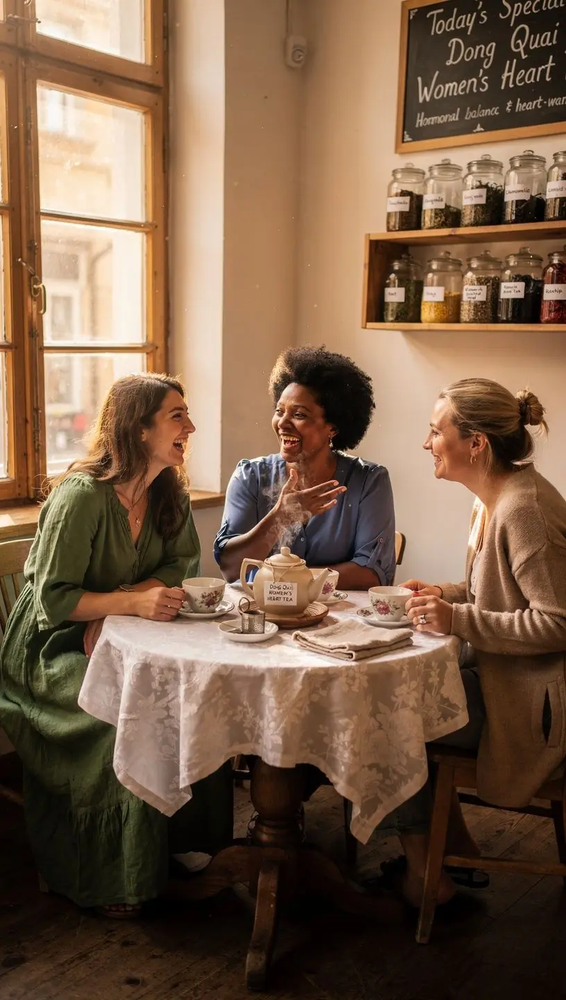 Moterų širdies arbata, pagaminta iš Dong Quai, puikiai tinka hormonų balansui palaikyti.